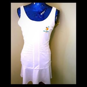Fila BNP Paribas Open white tennis dress
